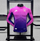 Camisa Manga Comprida Alemanha 2024 Alternativa Rosa Versão Jogador