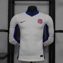 Camisa Manga Comprida Chelsea 2024-25 Away Branca Versão Jogador