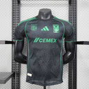 Camisa Tigres UANL 2025-26 Away Preta Versão Jogador