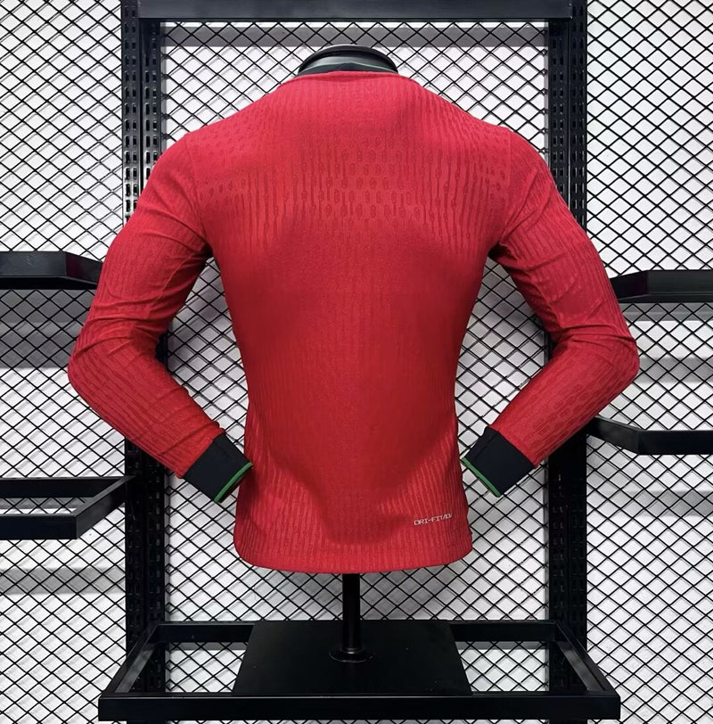 Camisa Manga Comprida Portugal 2024 Home Versão Jogador