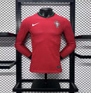 Camisa Manga Comprida Portugal 2024 Home Versão Jogador