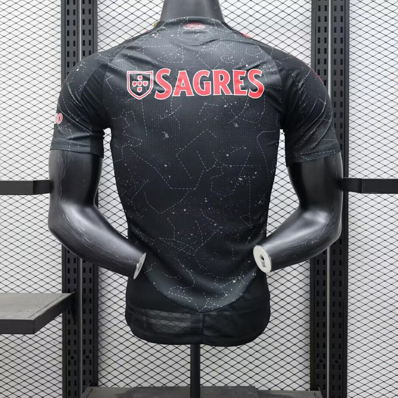 Camisa Benfica 2024-25 Away Preta Versão Jogador