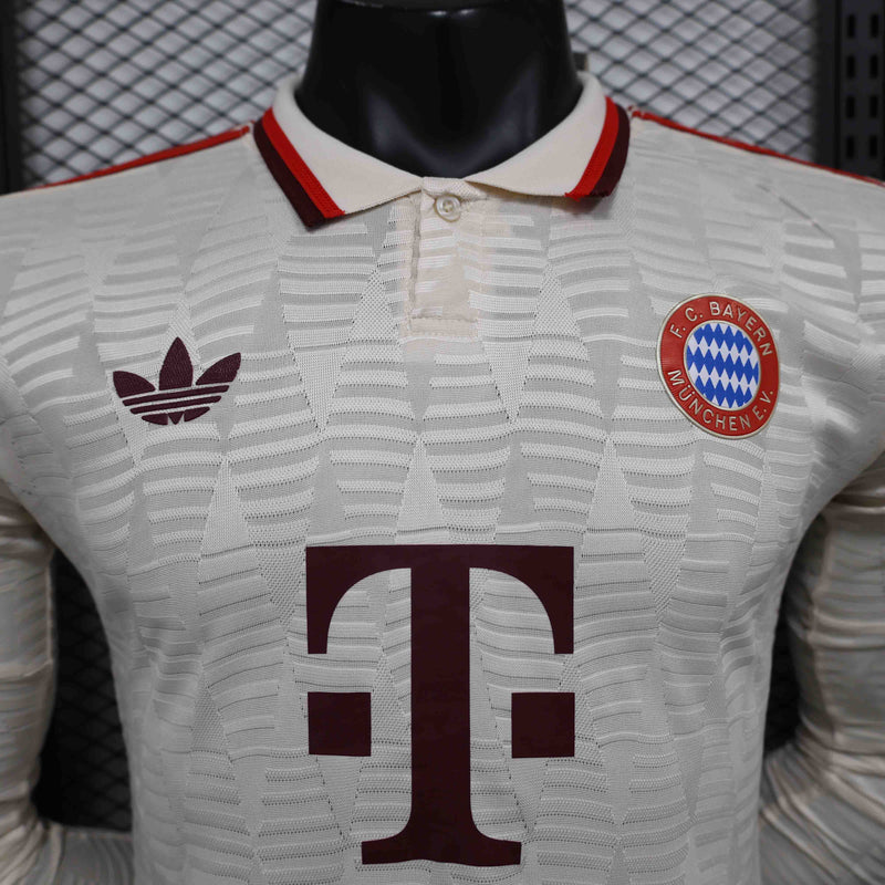 Camisa Manga Comprida FC Bayern Munique 2024-25 Edição 125º Aniversário  Versão Jogador