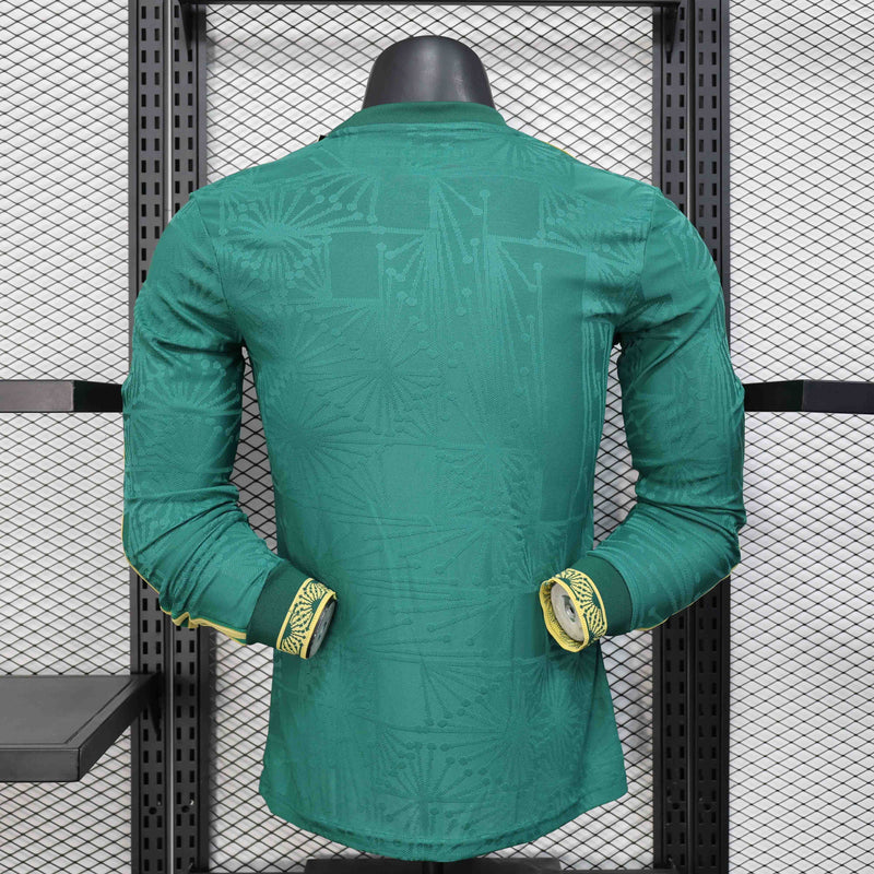 Camisa Manga Comprida México 2025 Edição Gold-Cup Versão Jogador