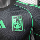 Camisa Tigres UANL 2025-26 Away Preta Versão Jogador