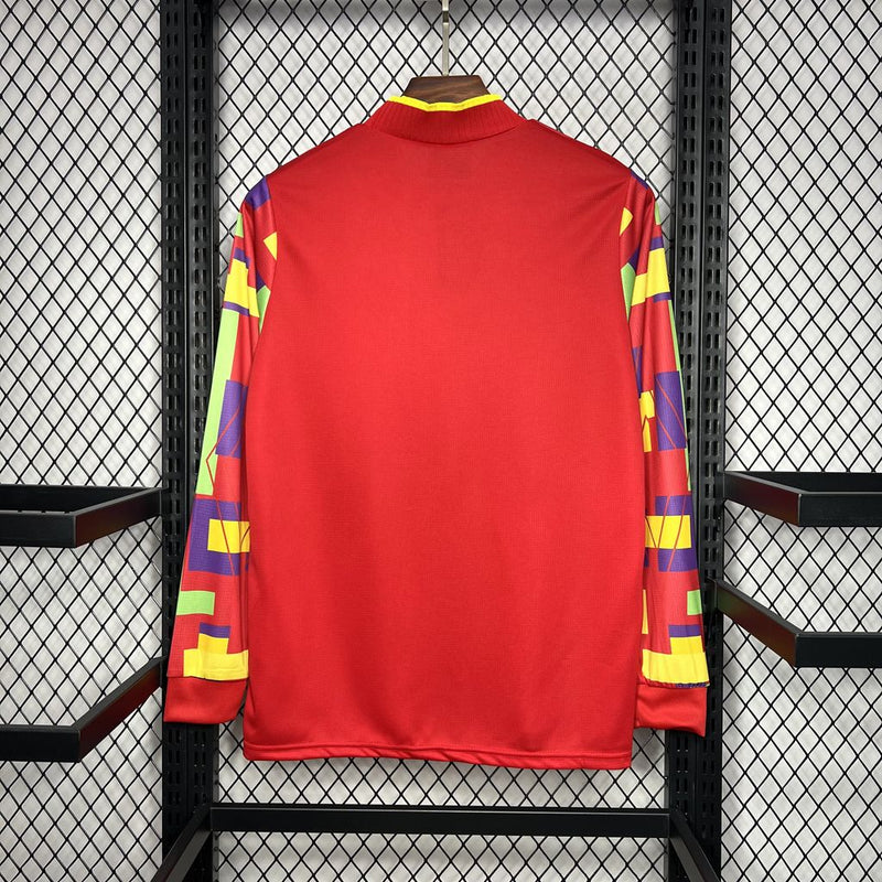 Camisa Retrô Manga Comprida Inglaterra 1996 Goleiro