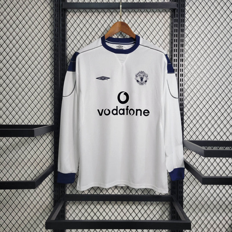 Camisa Retrô Manga Comprida Manchester United 2000-01 Away