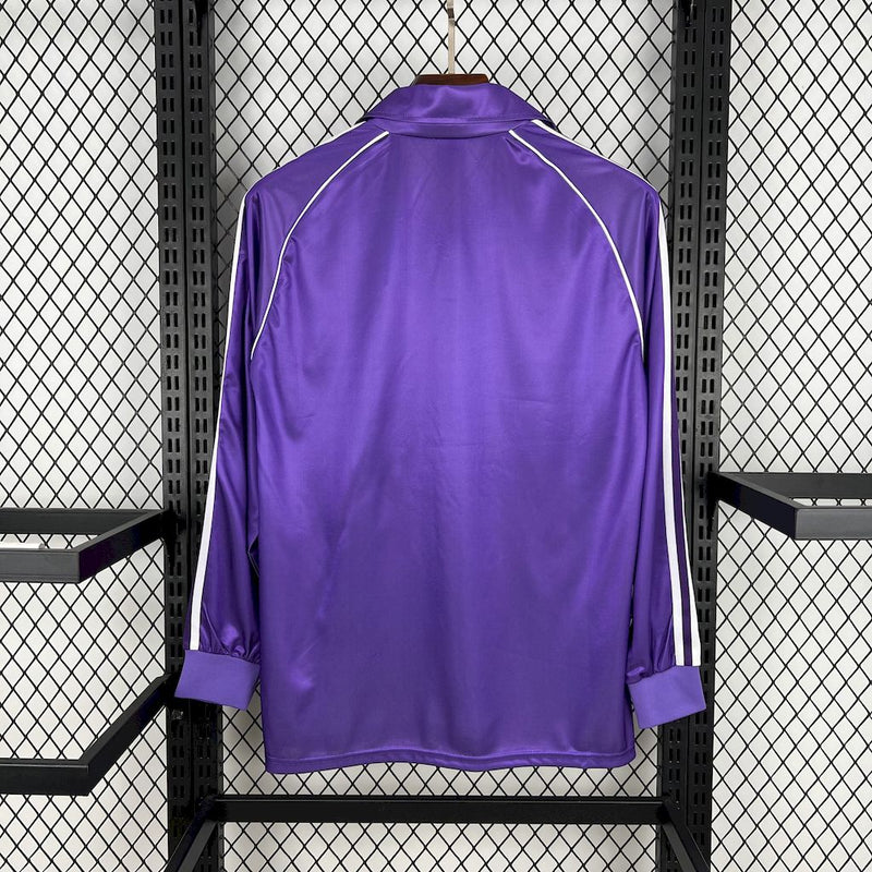 Camisa Retrô Manga Comprida Real Madrid 1984-85 - Away