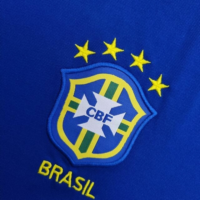 Camisa Retrô Seleção Brasil - 1998 - Azul