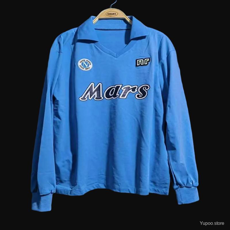 Camisa Retrô Manga Comprida Napoli 1989-90 - Home