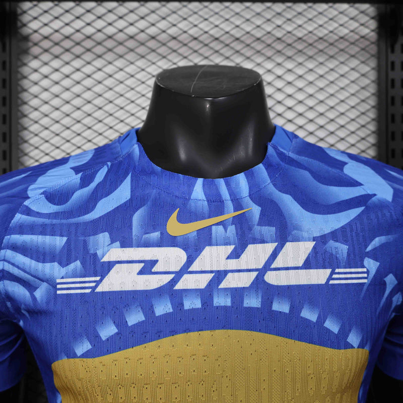 Camisa Pumas 2025-26 Away Azul Versão Jogador