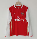 Camisa Retrô Manga Comprida Arsenal 2007-08 Home