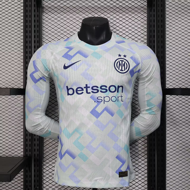 Camisa Manga Comprida Inter Milão 2025-26 Away Versão Jogador