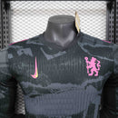 Camisa Manga Comprida Chelsea 2024-25 Away Preta Versão Jogador