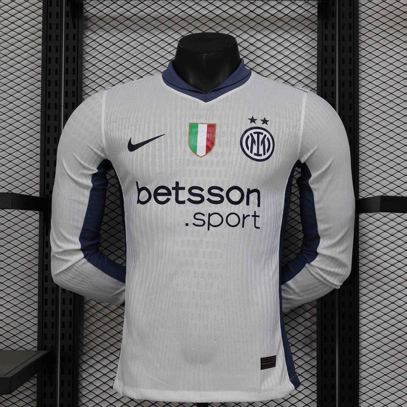 Camisa Manga Comprida Inter Milão 2024-25 Away Versão Jogador