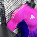 Camisa Manga Comprida Alemanha 2024 Alternativa Rosa Versão Jogador