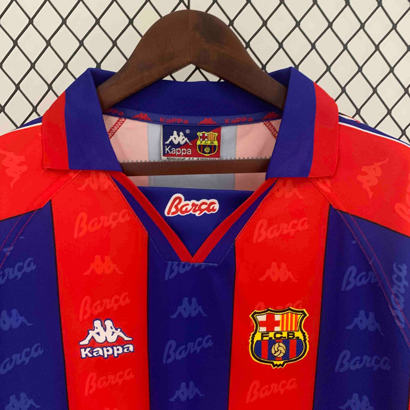 Camisa Retrô Manga Comprida FC Barcelona 1996-97 - Home