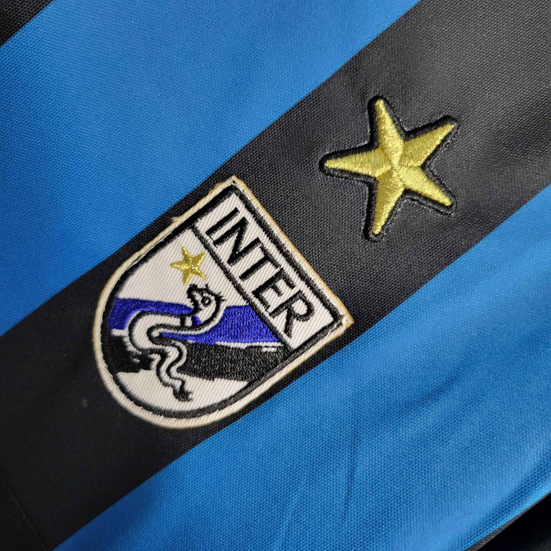 Camisa Retrô Manga Comprida Inter Milão 1988-90 Home
