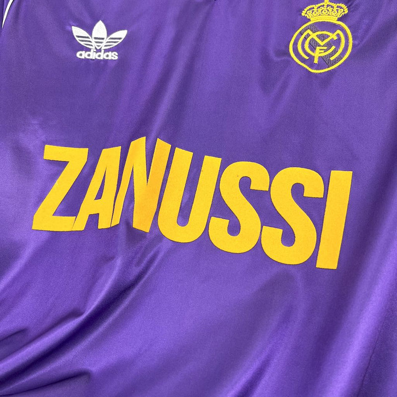 Camisa Retrô Manga Comprida Real Madrid 1984-85 - Away