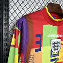 Camisa Retrô Manga Comprida Inglaterra 1996 Goleiro