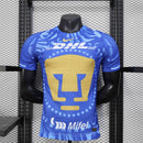 Camisa Pumas 2025-26 Away Azul Versão Jogador